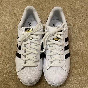 Adidas Superstar Sneakers Size 8 Color White Black